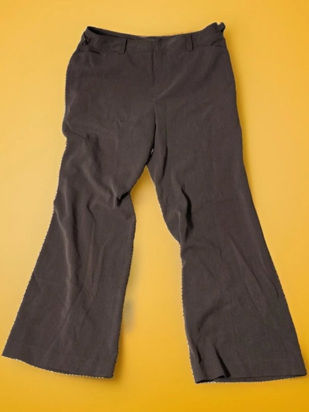 Eddie Bauer Stretch Pants Womens 14 Wide Leg Flap Pocket 4% Spandex - Picture 1 of 5